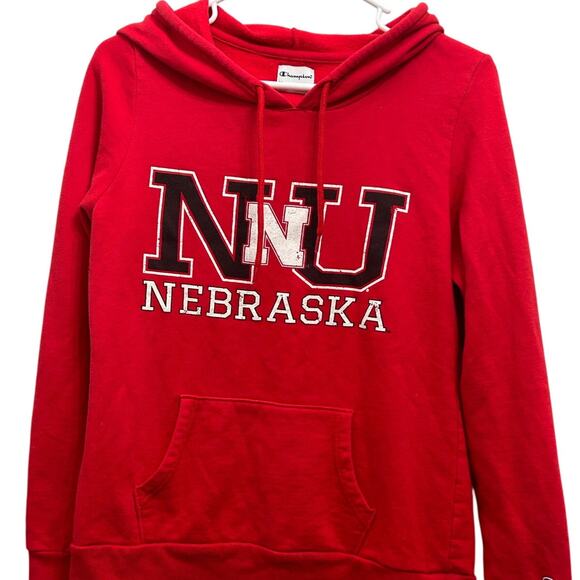 Champion Nebraska Women's Hoodie Red Medium - Picture 1 of 5
